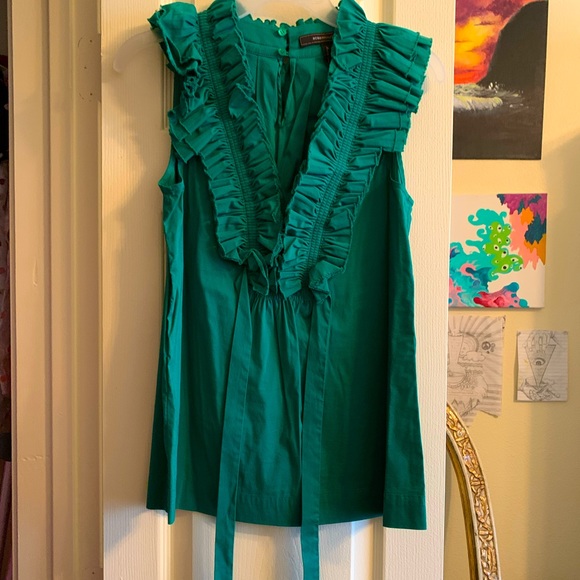 BCBGMaxAzria | Tops | Bcbg Maxazria Green Blouse | Poshmark